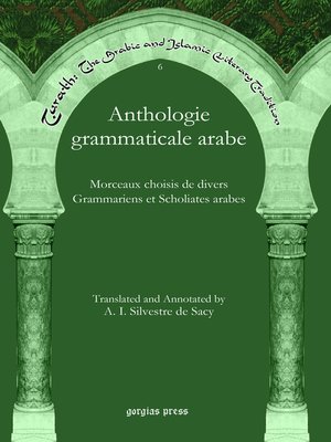 cover image of Anthologie grammaticale arabe